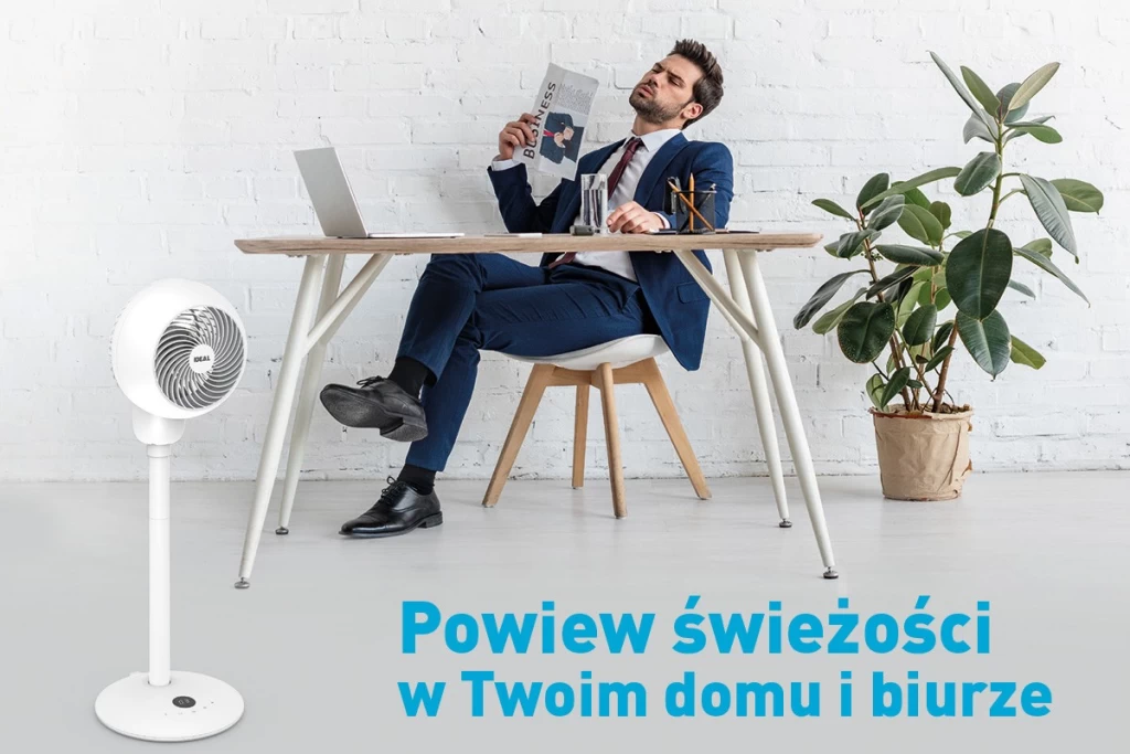  Wentylator i cyrkulator biurkowo-podłogowy IDEAL FAN 1 - baner
