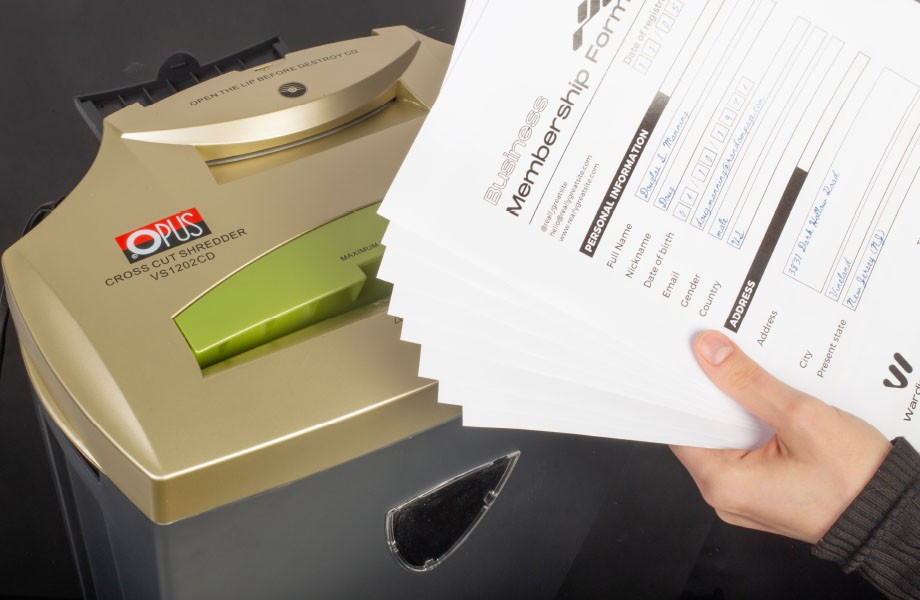 Document shredding under GDPR