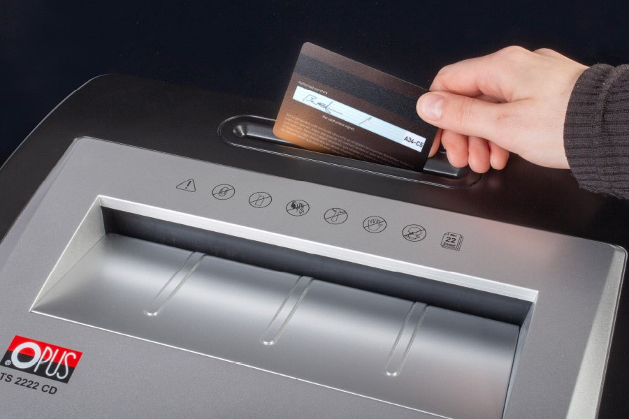  OPUS TS 222 CD shredder - shredding plastic cards