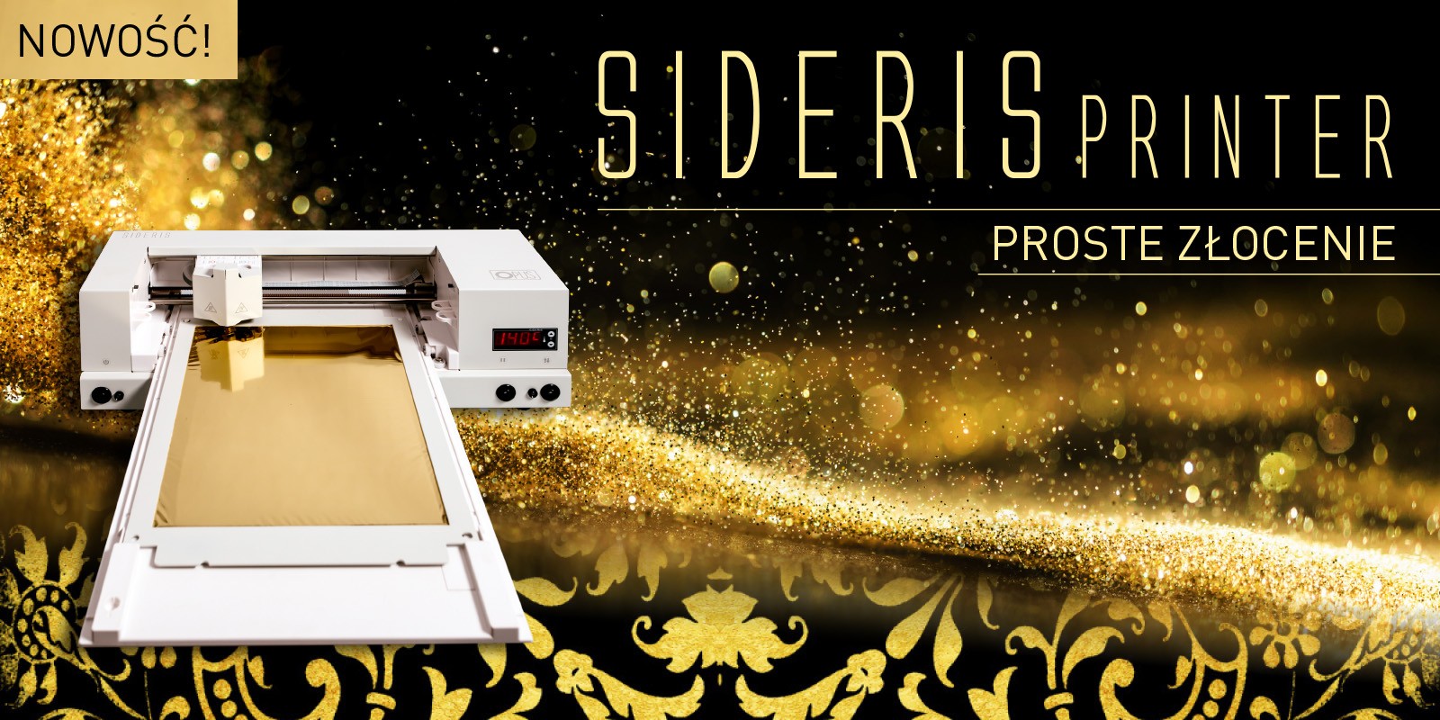 Ploter złocący Sideris printer - baner
