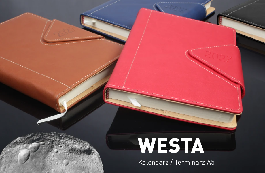 Kalendarze zamykane na magnes OPUS O.DIARY Westa w trzech wersjach kolorystycznych 