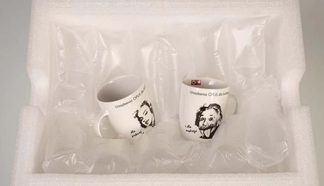 Kubki zabezpieczone za pomocą wypełniaczy foliowych