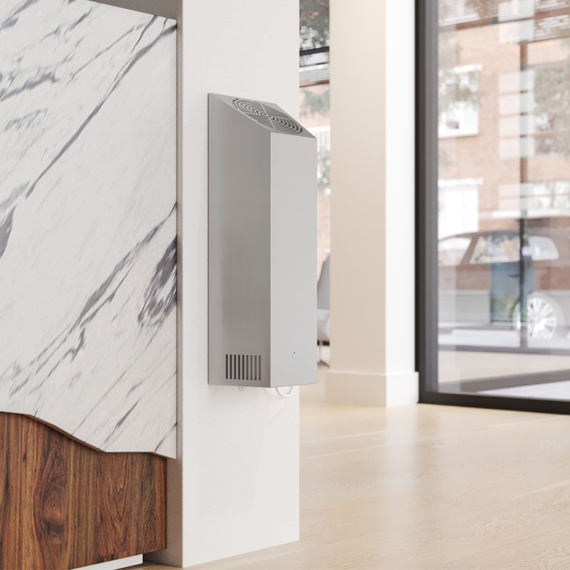 Oczyszczacz i sterylizator powietrza Airfree  WM umieszczony na ścianie