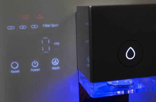 Tryb WASH na panelu sterowania 