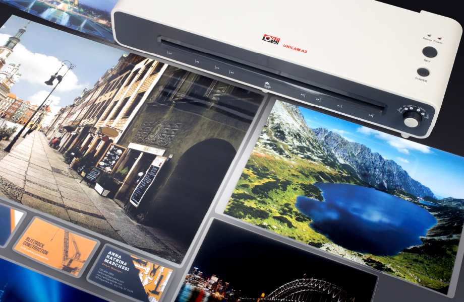 Laminator OPUS Unilam A3 - prezentacja zalaminowanych dokumentów