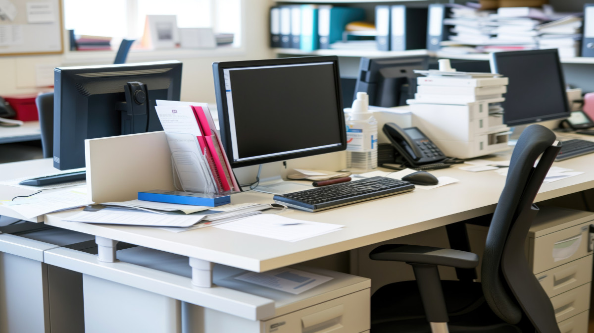 Nieporządek na biurku