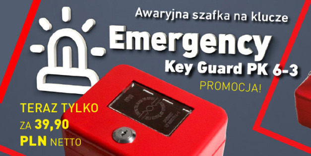 Awaryjna szafka na klucze - OPUS Emergency Key Guard PK 6 - 3 teraz w nowej cenie 39,90 zł netto! (Promocja nalicza się w koszyku)