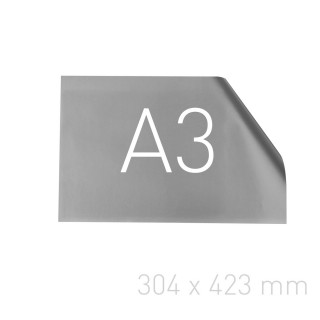 Coated paper - O.pouchCOVER PAPER 304 x 423 mm (A3 landscape) - silver - 25 pieces