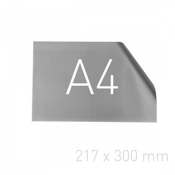 Coated paper - O.pouchCOVER PAPER 217 x 300 mm (A4 landscape) - silver - 25 pieces