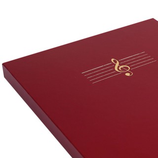 Teczki na nuty - O.Music Box - Premium - 320 x 235 mm - bordowy - 10 sztuk
