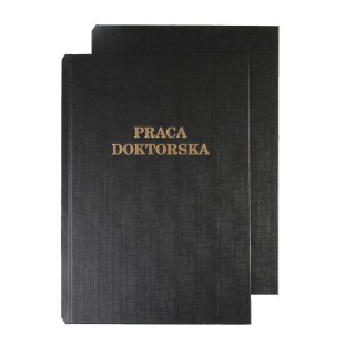 Okładka twarda z napisem - O.HARD COVER Classic - 304 x 212 mm (A4+ pionowa) - Praca Doktorska - 10 par