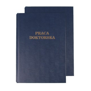 Okładka twarda z napisem - O.HARD COVER Classic - 304 x 212 mm (A4+ pionowa) - Praca Doktorska - 10 par