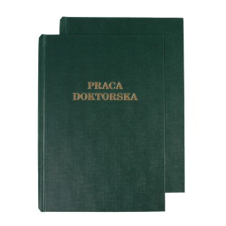 Okładka twarda z napisem - O.HARD COVER Classic - 304 x 212 mm (A4+ pionowa) - Praca Doktorska - 10 par