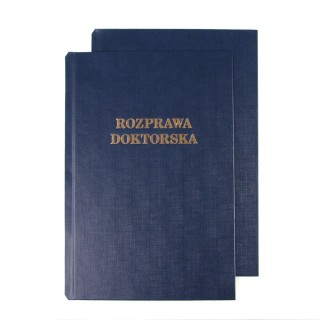 Okładka twarda z napisem - O.HARD COVER Classic - 304 x 212 mm (A4+ pionowa) - Rozprawa Doktorska - 10 par