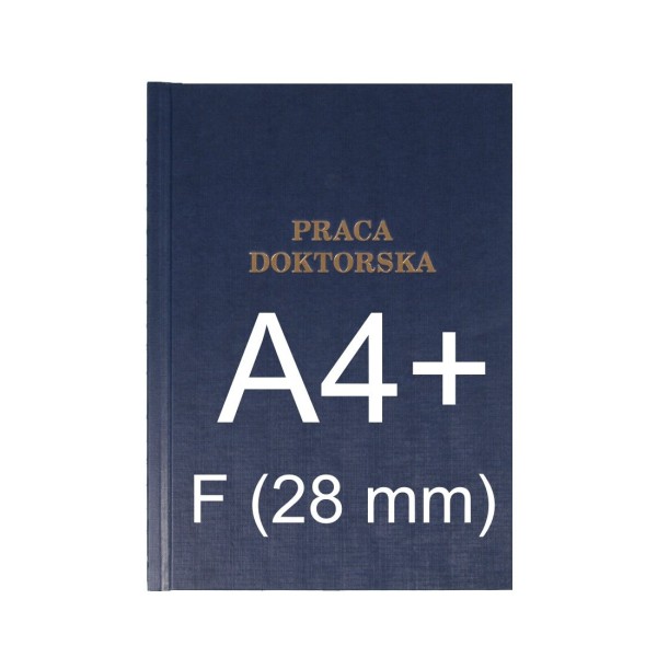 Okładka z napisem Okładka twarda z napisem - O.HARD Classic - 304 x 212 mm (A4+ pionowa) - Praca Doktorska - 10 sztuk - niebieski - F (28 mm)