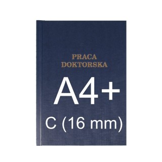 Okładka twarda z napisem - O.HARD Classic - 304 x 212 mm (A4+ pionowa) - Praca Doktorska - 10 sztuk - niebieski