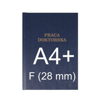 Okładka twarda z napisem - O.HARD Classic - 304 x 212 mm (A4+ pionowa) - Praca Doktorska - 10 sztuk - niebieski