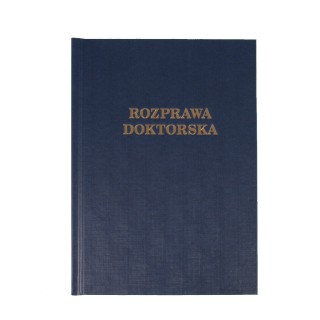 Okładka twarda z napisem - O.HARD Classic - 304 x 212 mm (A4+ pionowa) - Rozprawa Doktorska - 10 sztuk - niebieski
