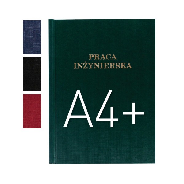 Okładka twarda z napisem - O.HARD Classic - 304 x 212 mm (A4+ pionowa) - Praca Inżynierska - 10 sztuk