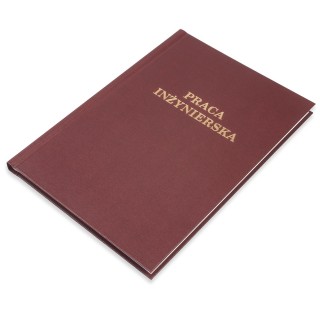 Okładka twarda z napisem - O.HARD Classic - 304 x 212 mm (A4+ pionowa) - Praca Inżynierska - 10 sztuk