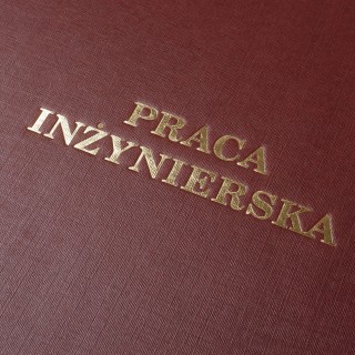 Okładka twarda z napisem - O.HARD Classic - 304 x 212 mm (A4+ pionowa) - Praca Inżynierska - 10 sztuk