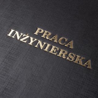 Okładka twarda z napisem - O.HARD Classic - 304 x 212 mm (A4+ pionowa) - Praca Inżynierska - 10 sztuk