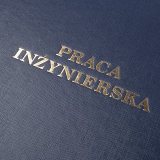 Okładka twarda z napisem - O.HARD Classic - 304 x 212 mm (A4+ pionowa) - Praca Inżynierska - 10 sztuk