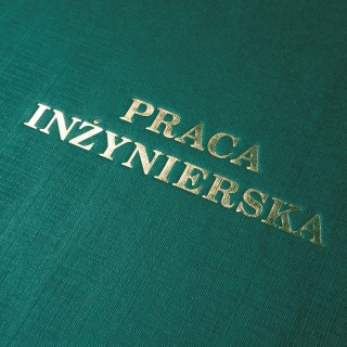 Okładka twarda z napisem - O.HARD Classic - 304 x 212 mm (A4+ pionowa) - Praca Inżynierska - 10 sztuk