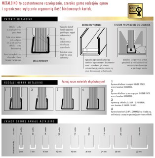 Wrapped metal channel - O.CHANNEL Classic 217 mm (A4+ landscape or A5+ portrait) - 10 pieces