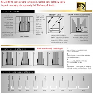 Wrapped metal channel - O.CHANNEL Classic 304 mm (A3+ landscape or A4+ portrait) - 10 pieces