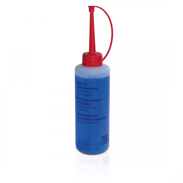 Olej do automatycznego smarowania noży tnących w niszczarkach IDEAL od modelu 2240 CC do 5009 2CC o pojemności 200 ml