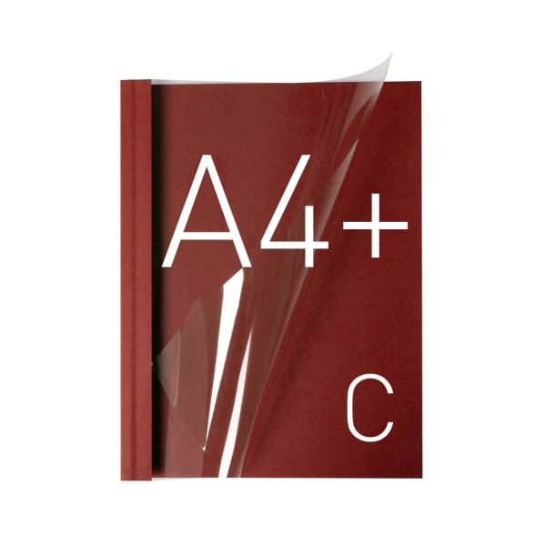 Okładka Okładka miękka - O.SOFTCLEAR - 299 x 214 mm (A4+ pionowa) - 10 sztuk - bordowy - C (16 mm)