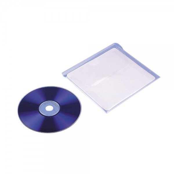 Self-adhesive plastic transparent CD/DVD cases - O.POCKET Sticky CD2 - 5 pieces