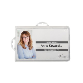 Rigid ID card/badge holder - O.BADGE HOLDER UNIVERSAL - 55 x 90 mm - 50 pieces