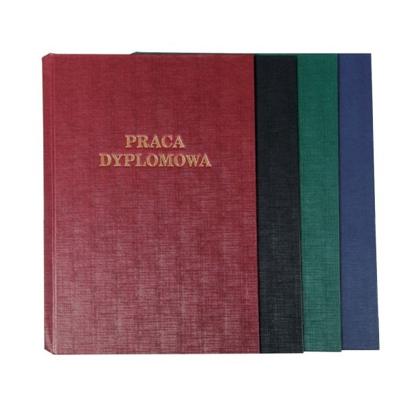 Okładka twarda z napisem - O.HARD COVER Classic - 304 x 212 mm (A4+ pionowa) - Praca Dyplomowa - 10 par