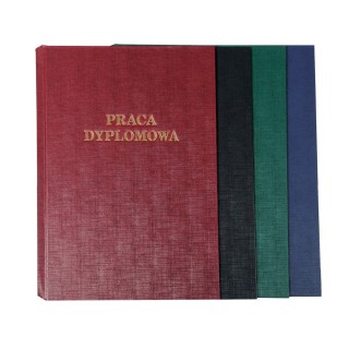 Okładka twarda z napisem - O.HARD COVER Classic - 304 x 212 mm (A4+ pionowa) - Praca Dyplomowa - 10 par