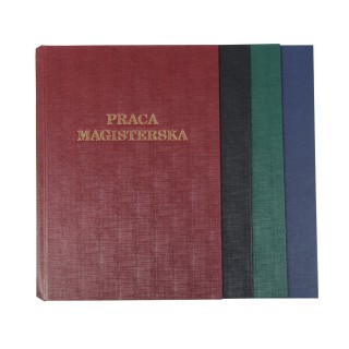 Okładka twarda z napisem - O.HARD COVER Classic - 304 x 212 mm (A4+ pionowa) - Praca Magisterska - 10 par