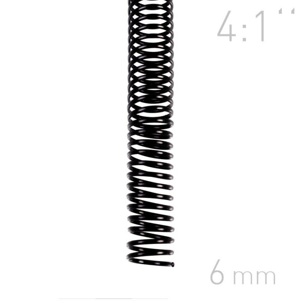 Grzebiet spiralny Grzbiety spiralne - O.COIL - A4 - czarny - 6 mm - 100 sztuk