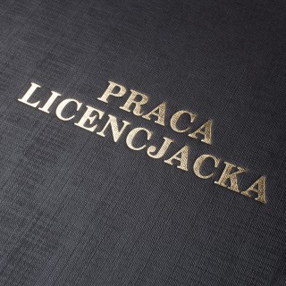Okładka twarda z napisem - O.HARD Classic - 304 x 212 mm (A4+ pionowa) - Praca Licencjacka - 10 sztuk