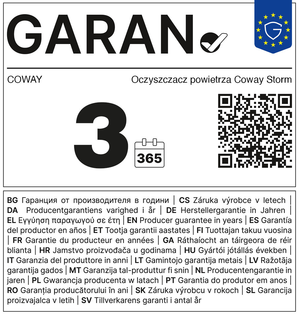 Zharmonizowana etykieta handlowej gwarancji trwałości producenta
