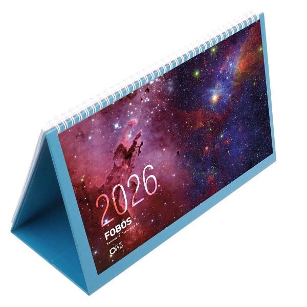Kalendarz Kalendarz biurkowy - O.DIARY Fobos - A4 (2026) -  niebieski