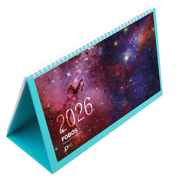 Kalendarz Kalendarz biurkowy - O.DIARY Fobos - A4 (2026) -  turkusowy