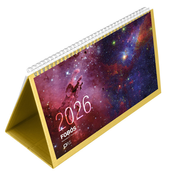 Kalendarz Kalendarz biurkowy - O.DIARY Fobos - A4 (2026) -  złoty