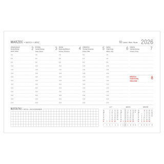 Kalendarz biurkowy - O.DIARY Fobos - A4 (2026)
