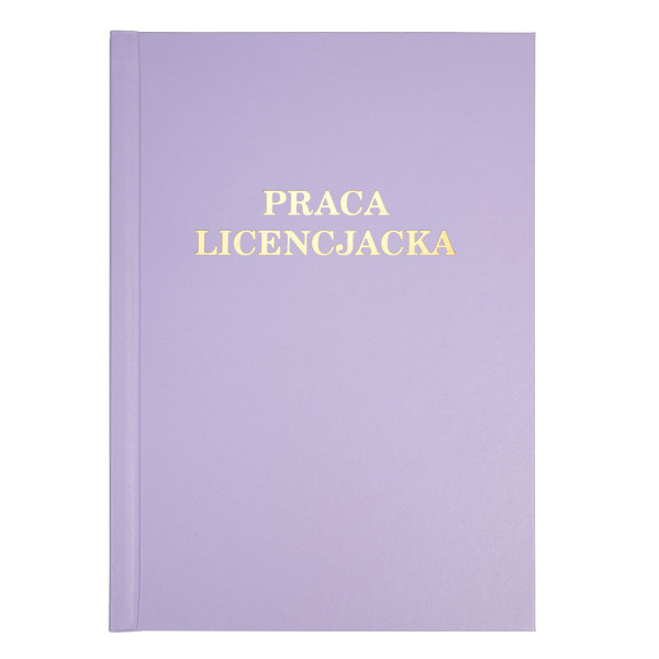 Okładka Okładka twarda z napisem - O.HARD Modern 04 - 304 x 212 mm (A4+ pionowa) - Praca Licencjacka - 10 par - fioletowy - AA+ (7 mm)
