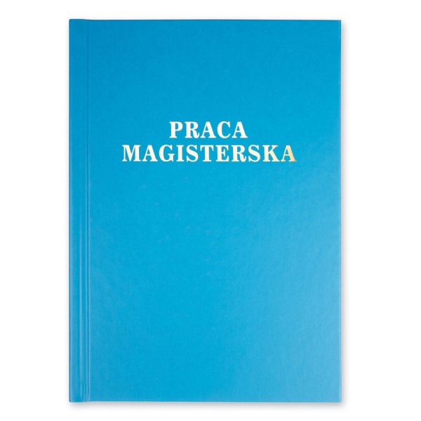 Okładka Okładka twarda z napisem - O.HARD Modern 02 - 304 x 212 mm (A4+ pionowa) - Praca Magisterska - 10 par - turkusowy - AA (5 mm)