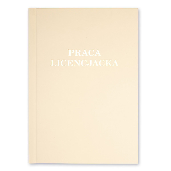 Okładka Okładka twarda z napisem - O.HARD Modern 02 - 304 x 212 mm (A4+ pionowa) - Praca Licencjacka - 10 par - beżowy - AA (5 mm)
