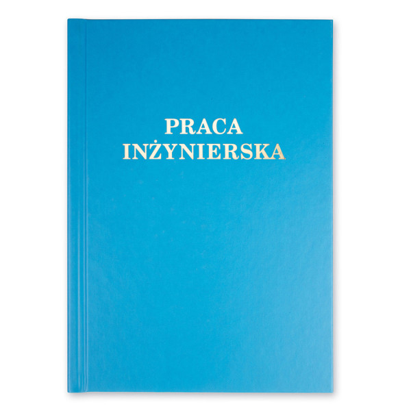 Okładka Okładka twarda z napisem - O.HARD Modern 02 - 304 x 212 mm (A4+ pionowa) - Praca Inżynierska - 10 par - turkusowy - A (10 mm)