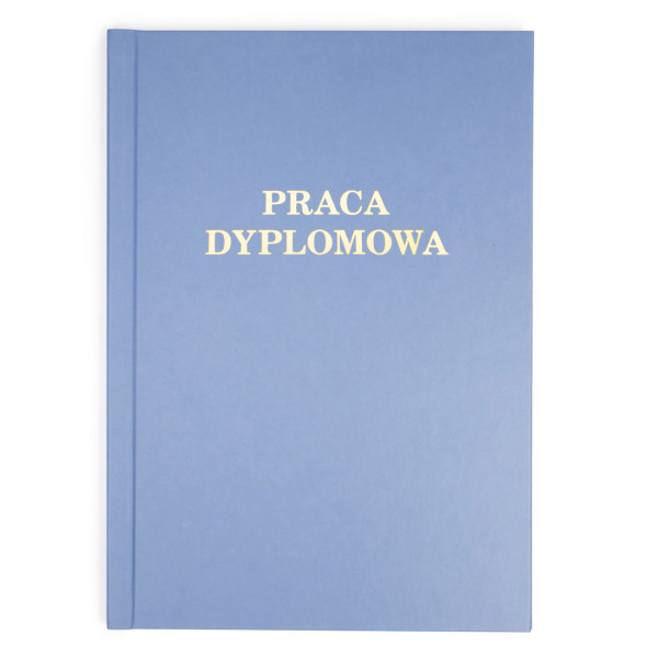 Okładka Okładka twarda z napisem - O.HARD Modern 02 - 304 x 212 mm (A4+ pionowa) - Praca Dyplomowa - 10 par - jasnoniebieski - AA+ (7 mm)