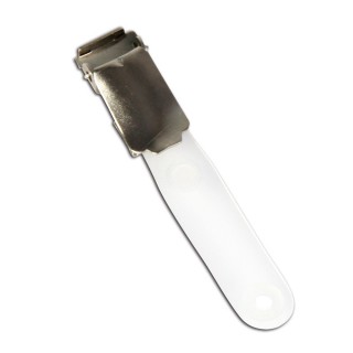 Steel clips with plastic ID card holder - O.CLIP 4 - 100 pieces
